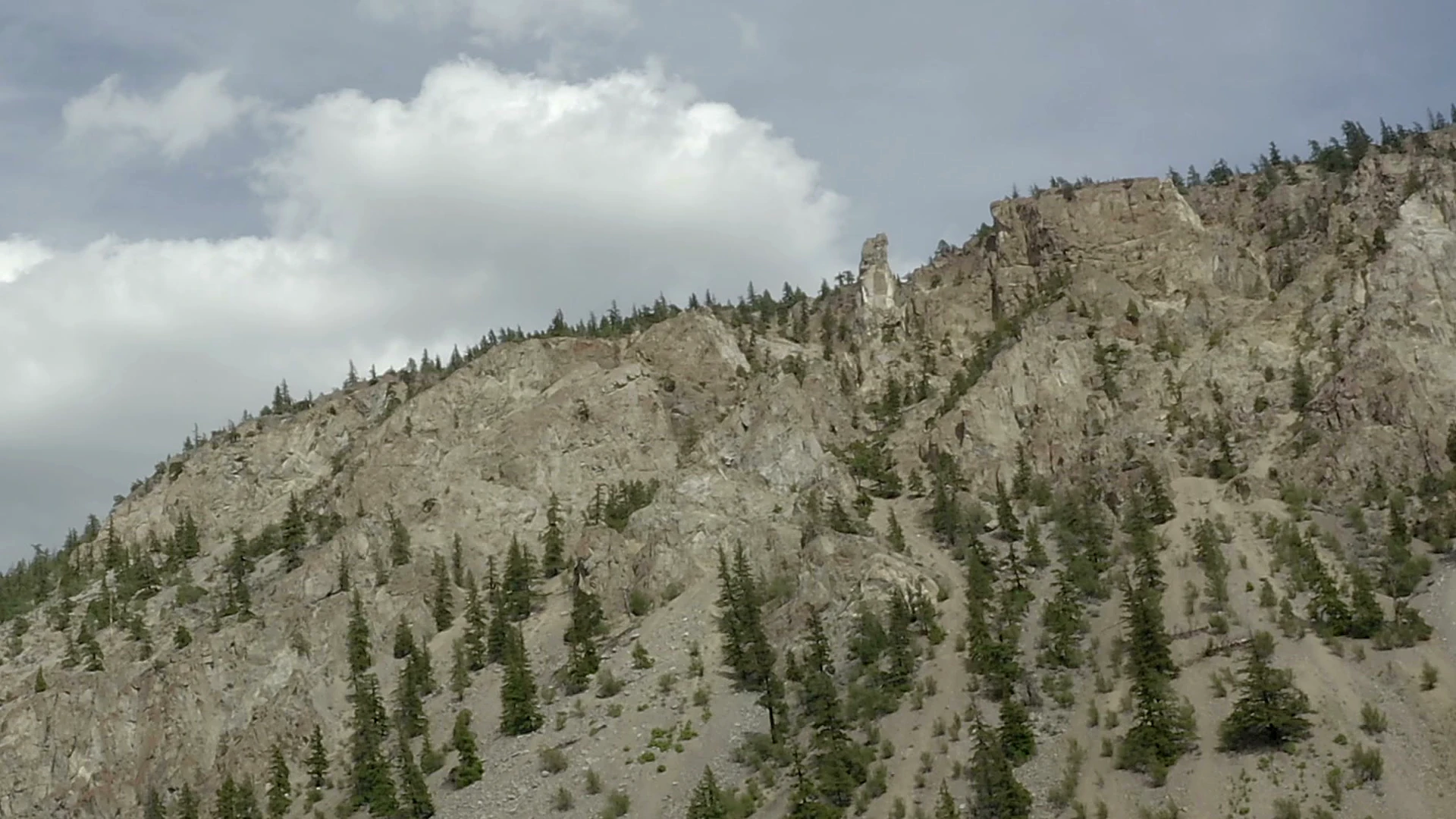Clay bluffs standing over the Thompson River